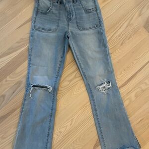 American Eagle Outfitters PERFECT summer jean Distressed Flare Jeans -514sku